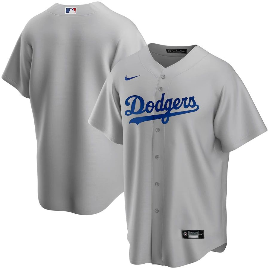 Mens Los Angeles Dodgers Nike Gray Alternate Replica Team MLB Jerseys->los angeles dodgers->MLB Jersey